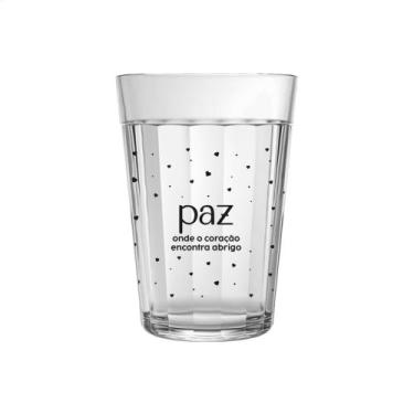 Imagem de Kit De 6 Copos Americano De 190ml De Vidro Com Palavras Motivacionais 