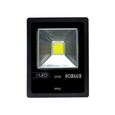Imagem de Refletor Led 20w 6500k Ip65 Foxlux - Driver Embutido - Corpo Alumínio - 1200 Lumens