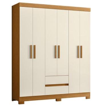 Imagem de Guarda Roupa Solteiro Olímpia 6 Portas 2 Gavetas - Móveis Albatroz, Ci