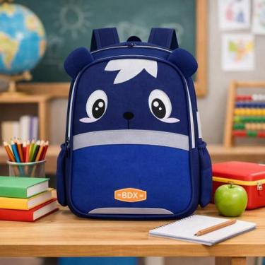 Imagem de Mochila Infantil Escolar com Desenho Animado - Genérico, Azul