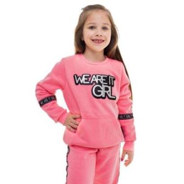 Imagem de CONJUNTO MOLETOM INFANTIL FEMININO MENINAS JUVENIL BEBE 6 MESES A 16 ANOS INVERNO QUENTINHO-Feminino