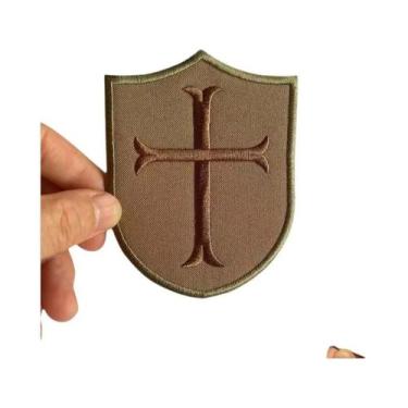 Imagem de Patch Bordado Dos Cavaleiros Templários Cruzados, Braçadeira Tática Mi