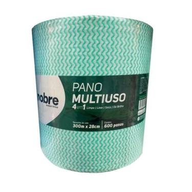 Imagem de Pano NOBRE Multiuso Verde Rolo c/ 300m x 28cm 600 panos