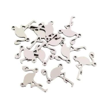 Imagem de Pingentes De Aço Inoxidável 316 (20 Peças) - Não Desbota, Com Argolas 