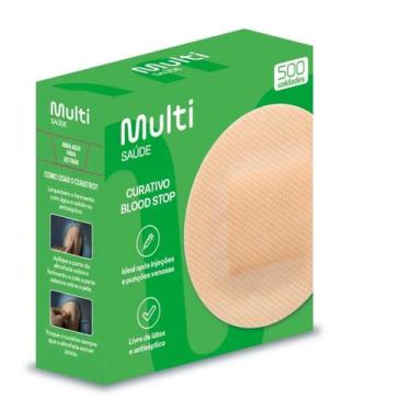 Imagem de Curativo Redondo em Fita Caixa c/ 500 Uni. Multi Saúde - HC485