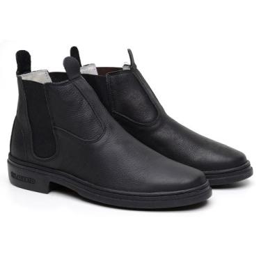 Imagem de Botina Masculina Couro Legítimo Premium Macia 35-44 - Laretto, Preto, 