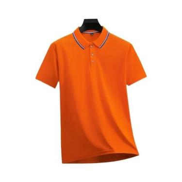 Imagem de Camisa Polo Masculina Casual De Manga Curta Em Cor Sólida, Moda De Ver