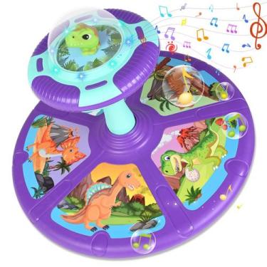 Imagem de Dinossauro Sit and Spin Toy RetroAudio para crianças de 1 a 5 anos com
