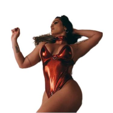 Imagem de Body sensual em vinil metalizado - Garota veneno, G