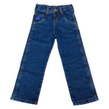 Imagem de Calca Country Infantil Masculina Tradicional 100% Algodao Rodeio, Azul