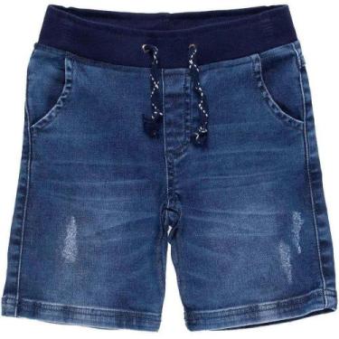 Imagem de Bermuda Jeans Masculina Infantil Mania Kids, Azul jeans, 6