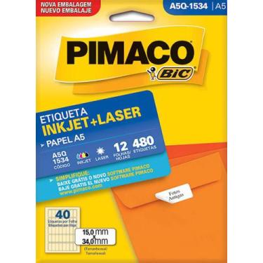 Imagem de Etiqueta Ink-jet/laser  A5q 1534 15 x 34 Mm Com 480 Etiquetas Pimaco, 