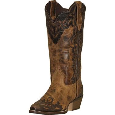 Imagem de Abilene Bota feminina de dois tons Wingtip Western Boot Snip Toe - 5026, Bronzeado, 8