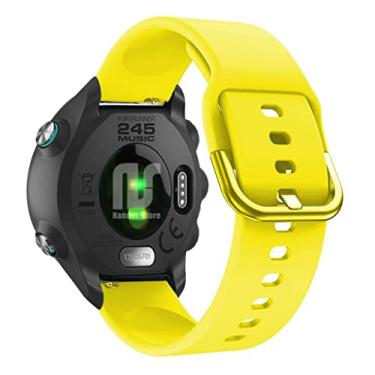 Imagem de Pulseiras NSmart compatível com Garmin Forerunner 245/645 Music/Vivomove/Vivomove HR and Active 3 - Nandos-Store (Amarela 2)