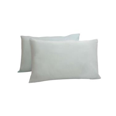 Imagem de Kit 2 Fronhas King 50X90 100% Algodão 200 Fios Verde Água