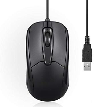 Imagem de Perixx Mouse com fio USB com 3 botões PERIMICE-209 - óptico - 1.000 DPI - cabo de 5,9 m - preto
