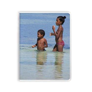 Imagem de Ellie Yao Sea Wave Photo Africa Caderno infantil capa de chiclete diário capa macia