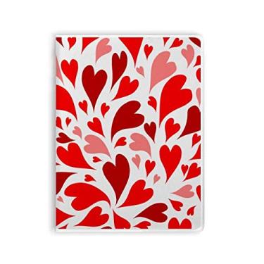 Imagem de Diário de capa macia para caderno com corações rosa vermelho amor dia dos namorados