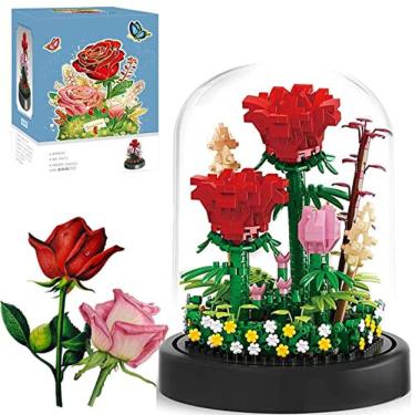 Imagem de 596PCS Flower Bouquet Building Set com tampa de poeira, Creati