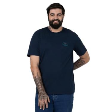 Imagem de Malwee, Camiseta Masculina Plus Size Estampas Malwee P(G1) AO XGG(G5) Cor:Azul Marinho TROPICAL;Tamanho:M (G2)