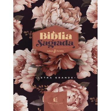 Imagem de Biblia Peonias Rosadas, Acf, Capa Dura, Letra Grande, Leitura Perfeita