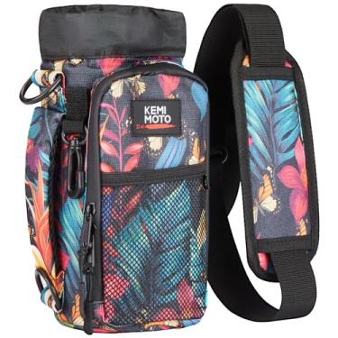 Imagem de KEMIMOTO Bolsa com suporte para garrafa de água, bolsa de água com alça de ombro ajustável, suporte para garrafa de água para caminhadas, acampamento, pesca, compatível com YETI STANLEY SLM 947 ml,