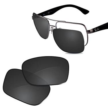 Imagem de Glintbay Lentes de óculos de sol de substituição 100% precisas para Ray-Ban RB3483 60 mm, Preto avançado polarizado, Small