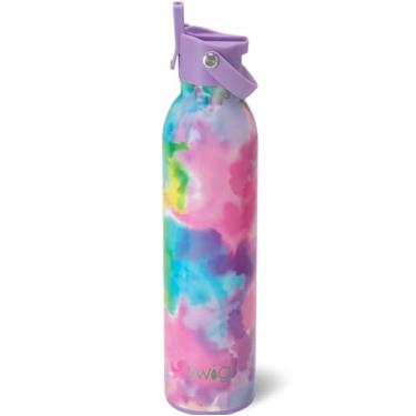 Imagem de Swig Life Garrafa de gua isolada de 737 g com canudo e flip + al a para gole | prova de vazamento, pode ser lavada na lava-lou as, compat vel com porta-copos, garrafa de gua de a o inoxid vel