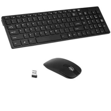 Imagem de Kit Teclado E Mouse Sem Fio Confortável Ótimo Para Home Office Computador Pc Notebook Português Abnt 2 Usb