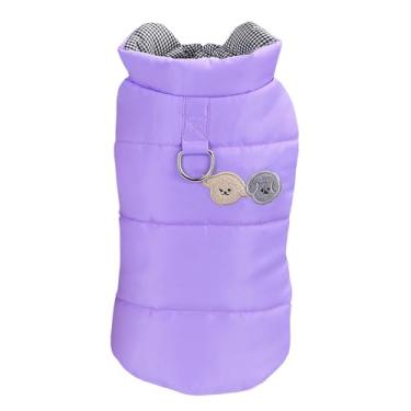 Imagem de Izefia Casaco para cães, roupas para animais de estimação, casaco para clima frio, à prova de vento, forro quente, para cães, roupas grossas, básicas, simples, elegantes, colete para cães pequenos,