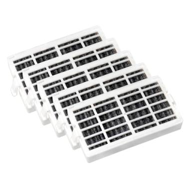 Imagem de HQRP Pacote com 5 filtros de ar para geladeira compatíveis com KitchenAid KRFF707E KRMF706E KFIS29BBBL00 KFIS29BBMS00 KFIS29BBWH00 KFIS29PBMS00 KFIV29PCMS00 KRFF300E KRFF507E KRSF500 Série 5E