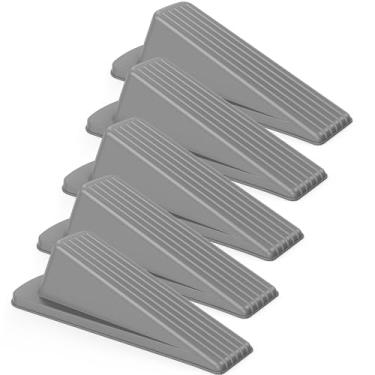 Imagem de Crosize Pacote com 5 batentes de porta para parte inferior da porta, batentes de porta de borracha premium, cunha de porta resistente para carpete, azulejo, concreto, madeira, suporte de porta para