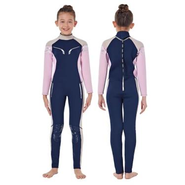 Imagem de Roupa de mergulho infantil Goldfin para meninos meninas 3 mm neoprene corpo inteiro zíper traseiro roupas molhadas crianças jovens manter aquecido para água fria paddleboarding snorkeling surfe