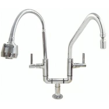 Imagem de Torneira Bica Dupla Flexível E Bica Móvel Pia, Cozinha - ORIGINAL CAVI