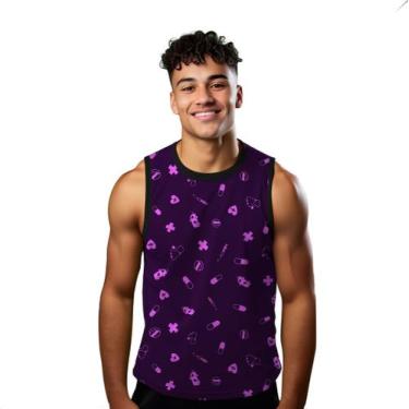 Imagem de Camiseta Regata Verão Estilo Moda Praia Medicamento Remédios Cartoon R