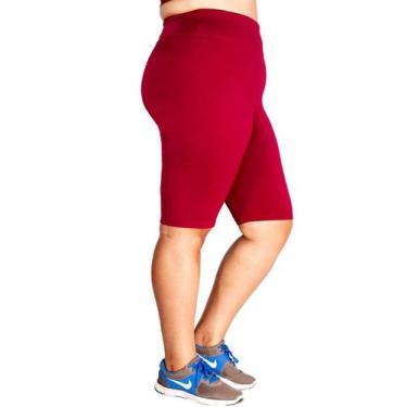 Imagem de Bermudas Plus Size Wolfox Academia Ou Dia A Dia Cintura Alta Feminina,