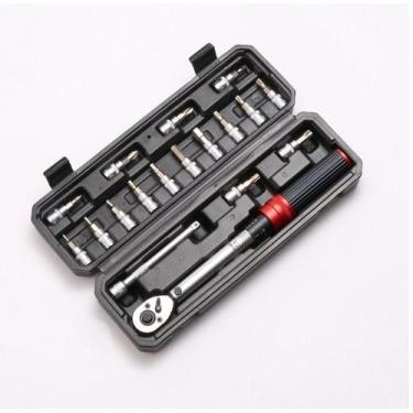 Imagem de Torquimetro De Estalo 1/4 5-25 Nm 18 Peças E Alongador - Shark Blue