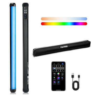Imagem de VILTROX Bastão de luz RGB de 58 cm 20W, 1920LM 2500K ~ 8500K TLCI≥97 luz de tubo de fotografia LED, lâmpada de foto RGB de controle de telefone para YouTube, TikTok, streaming de jogos, barra de festa