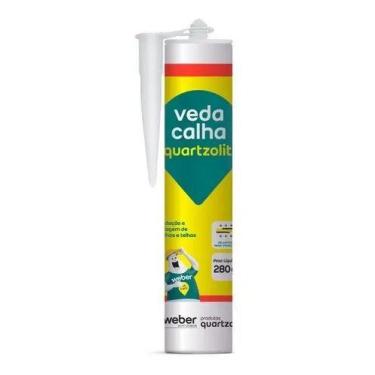 Imagem de Cola adesivo veda calha cinza 400g weber quartzolit profissional