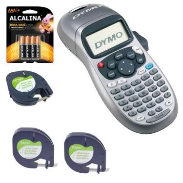 Imagem de Rotulador Eletrônico Letratag Lt100h PRATA C/ 3 Fita 4 Pilha - DYMO