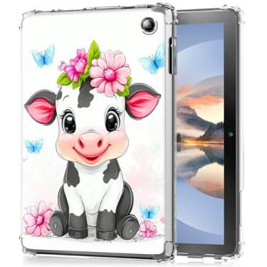 Imagem de HEAKIERG Capa transparente para leitor digital Kobo Libra Color 2024 / Kobo Libra 2 2021 de 17,8 cm, capa protetora de silicone TPU transparente à prova de choque para Kobo Libra Color 7 polegadas