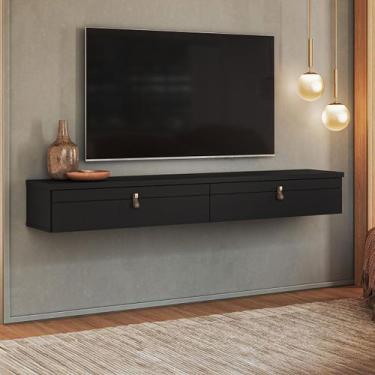 Imagem de Rack para TV Até 55 Polegadas Line 2 Portas Preto - Olivar Móveis, Pre