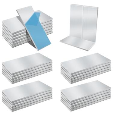 Imagem de TANEMUDO Kit de solda de folha de alumínio com 24 peças para iniciantes, placas de alumínio lisas de 5 cm x 10 cm para soldagem por arco Mig Tig Stick e prática de soldagem a arco, tratável por calor