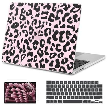 Imagem de AKIT Capa compatível com MacBook Air de 13 polegadas 2025 2024-2022 M4 M3 M2 A3240 A3113 A2681, capa rígida de padrão exclusivo para laptop + protetor de tela + capa de teclado para MacBook Air de