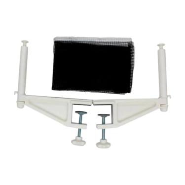 Imagem de kowaku Conjunto de postes de rede de tênis de mesa para prática de exercícios, equipamento profissional para pingue-pongue, suporte de malha, rede com grampo, Branco