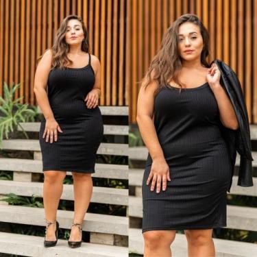 Imagem de Vestido Midi Moda Evangélica Canelado Plus Size do M ao G2 - Wild, Pre