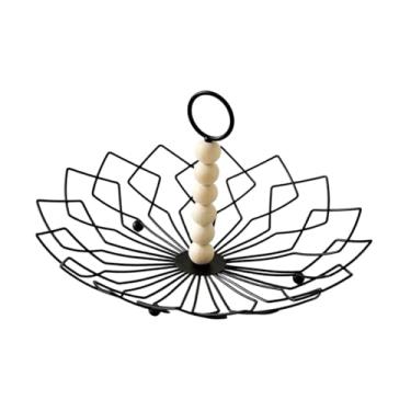 Imagem de Bothyi Cesta de frutas Tigela de com alça Suporte para lanches Servidor Organizador de metal multiuso Cesta para armazenamento de frutas e vegetais, a