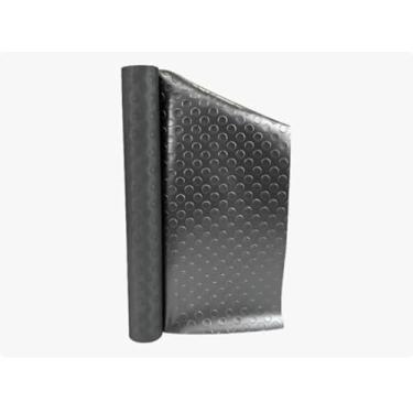 Imagem de Piso Moeda Vínilico Cinza Emborrachado 1x1m Tapete Escada