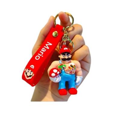 Imagem de Chaveiro 3D Super Mario Bros Para Crianças, Pingente De Bolsa Escolar,