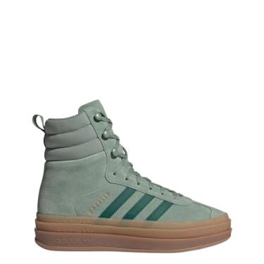 Imagem de adidas Gazelle Boot Tênis feminino, Verde prateado/verde universitário/verde, 36